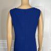 Le Suit Women Polyester Dress Suit Size 12P Blue Stand Up Collar Lined 2PC
