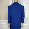 Le Suit Women Polyester Dress Suit Size 12P Blue Stand Up Collar Lined 2PC