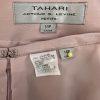 Tahari ASL Women Polyester Nylon Skirt Suit Size 14P Pink Collarless Lined 2PC