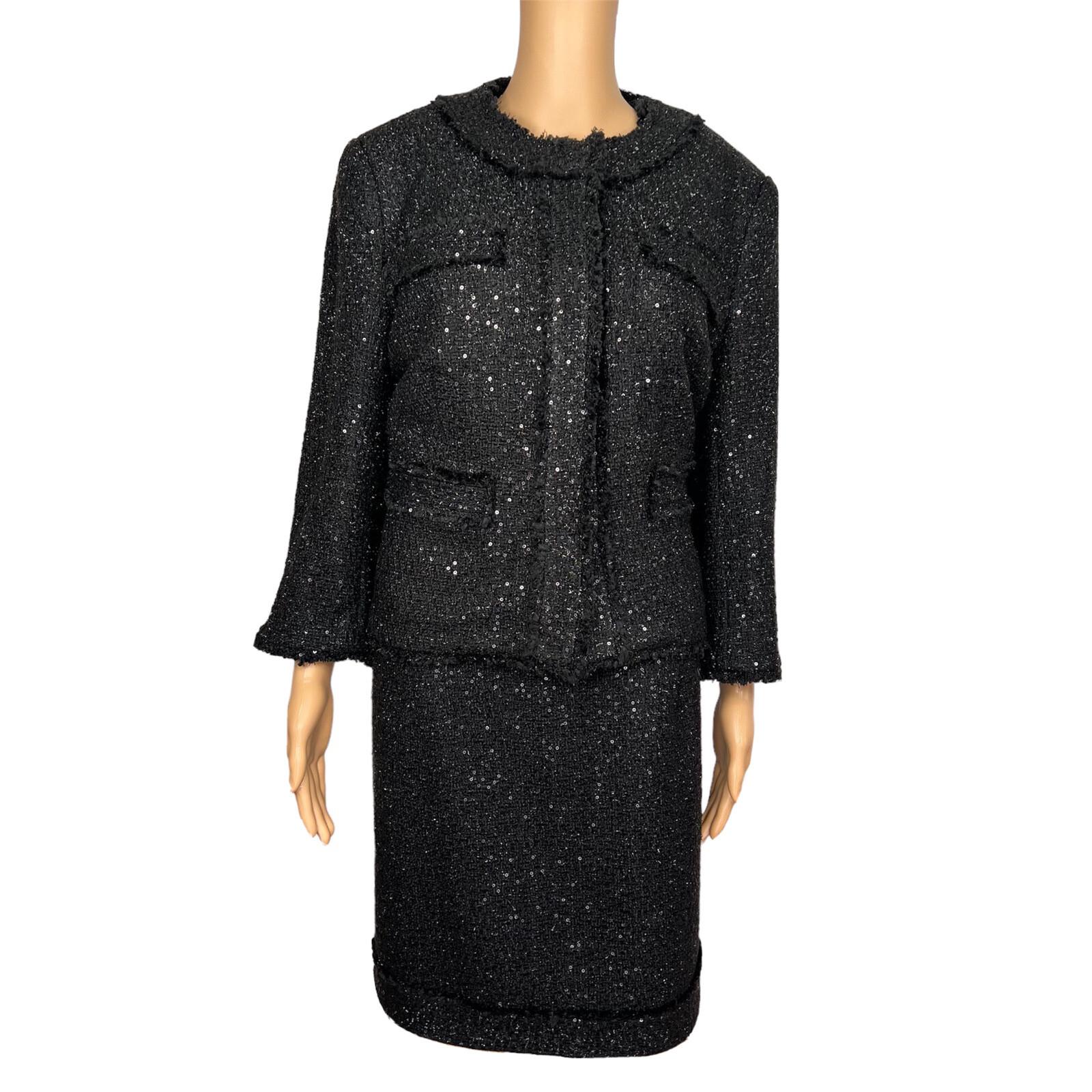 MICHAEL KORS 2PC Tweed Sequin  Lined Mismatch Formal Dress (SZ 14P) Suit (SZ 14)