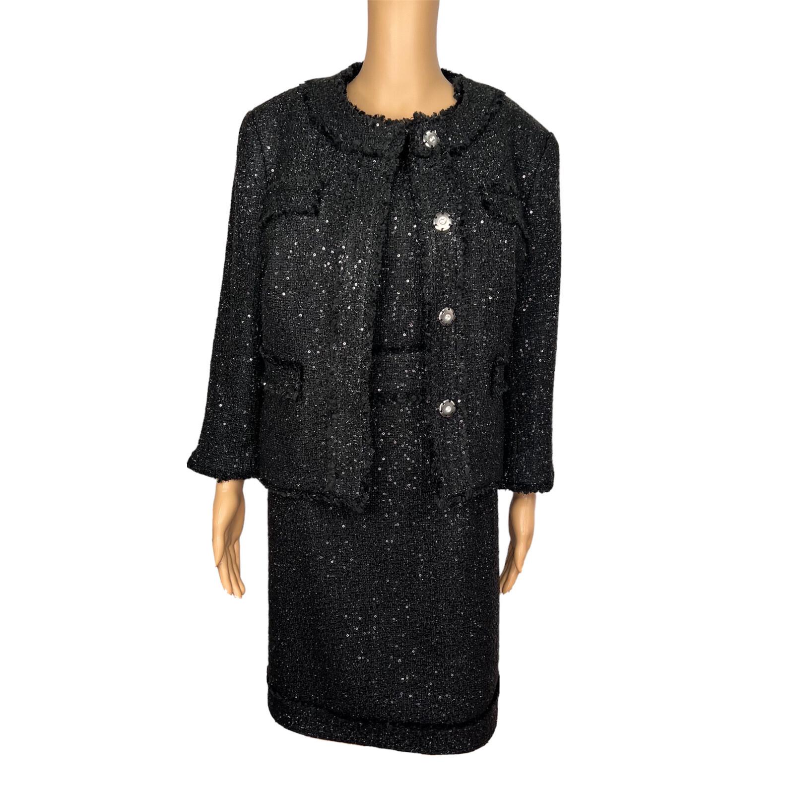 MICHAEL KORS 2PC Tweed Sequin  Lined Mismatch Formal Dress (SZ 14P) Suit (SZ 14)