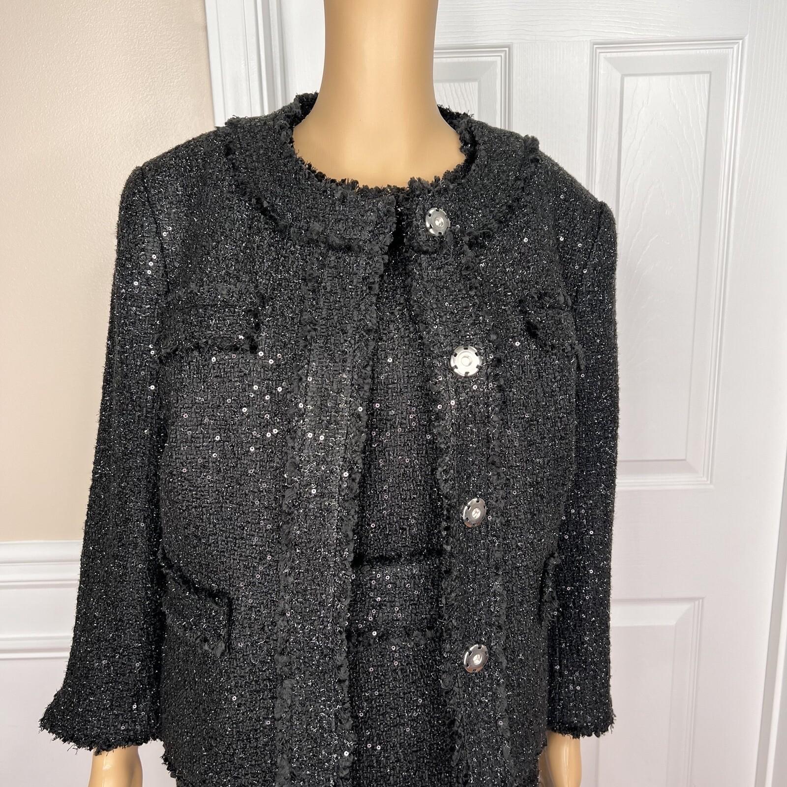 MICHAEL KORS 2PC Tweed Sequin  Lined Mismatch Formal Dress (SZ 14P) Suit (SZ 14)