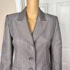 10-3416.jpg EVAN PICONE Light Gray Polyester Lined Peak Collar Career Blazer Suit Size 4