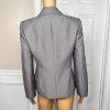 10-3418.jpg EVAN PICONE Light Gray Polyester Lined Peak Collar Career Blazer Suit Size 4