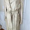 Kasper Polyester Metallic Dress Suit 24W Champagne Gold Belted Cocktail 2PC New