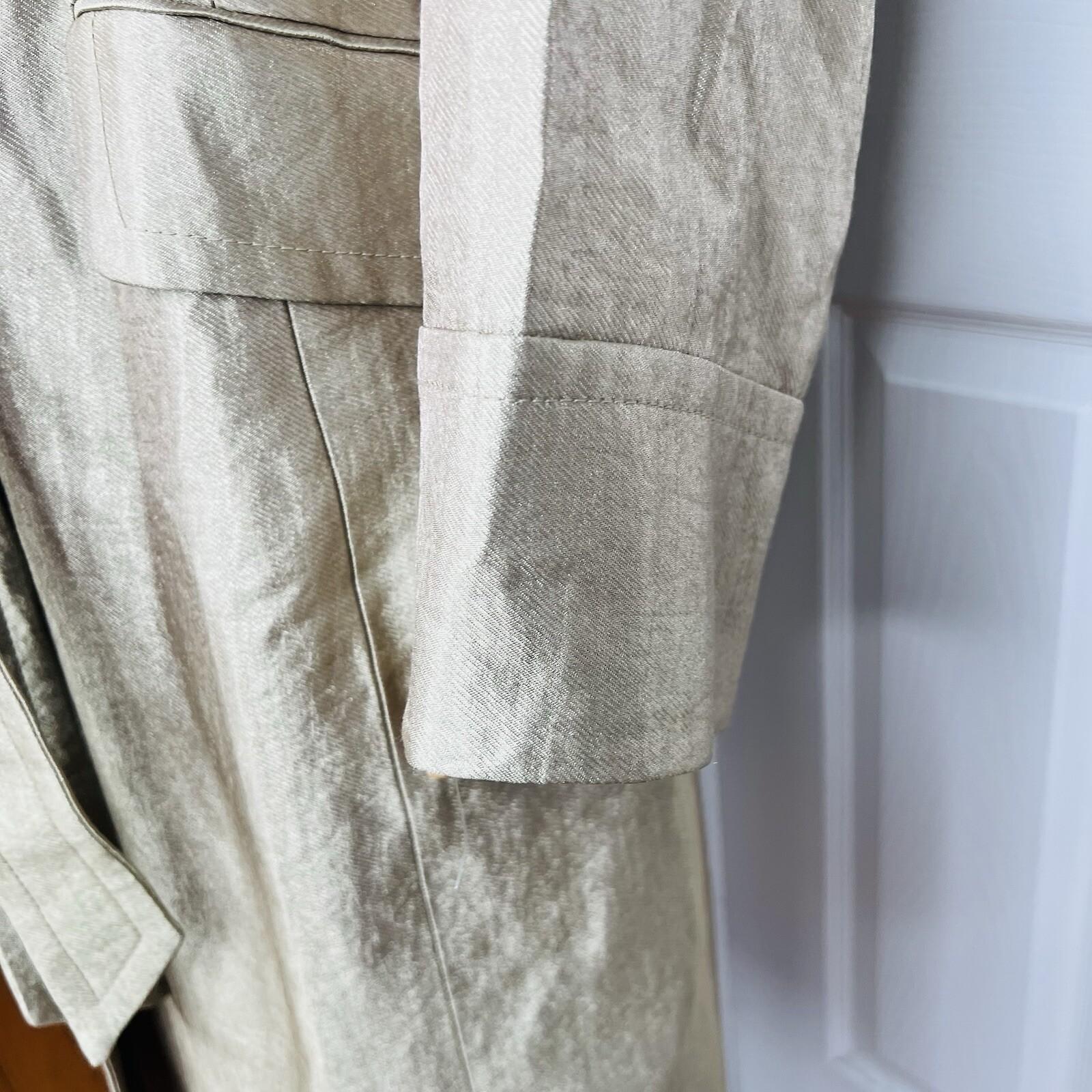 Kasper Polyester Metallic Dress Suit 24W Champagne Gold Belted Cocktail 2PC New