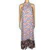 10-3449.jpg Code x Mode Floral Maxi Dress Size S Ruffle Hem Prairie High Neck Sleeveless New