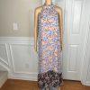 10-3451.jpg Code x Mode Floral Maxi Dress Size S Ruffle Hem Prairie High Neck Sleeveless New