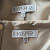Kasper Polyester Metallic Dress Suit 24W Champagne Gold Belted Cocktail 2PC New
