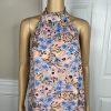 10-3455.jpg Code x Mode Floral Maxi Dress Size S Ruffle Hem Prairie High Neck Sleeveless New