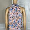 10-3460.jpg Code x Mode Floral Maxi Dress Size S Ruffle Hem Prairie High Neck Sleeveless New