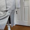 New LE SUIT 2PC Silver Blue Acetate Metallic Blend Collarless Skirt Suit SZ 12