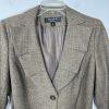 10-3497.jpg Larry Levine Polyester Rayon Spandex Pant Suit 12 Camel Belted Business 2PC New
