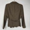 10-3498.jpg Larry Levine Polyester Rayon Spandex Pant Suit 12 Camel Belted Business 2PC New