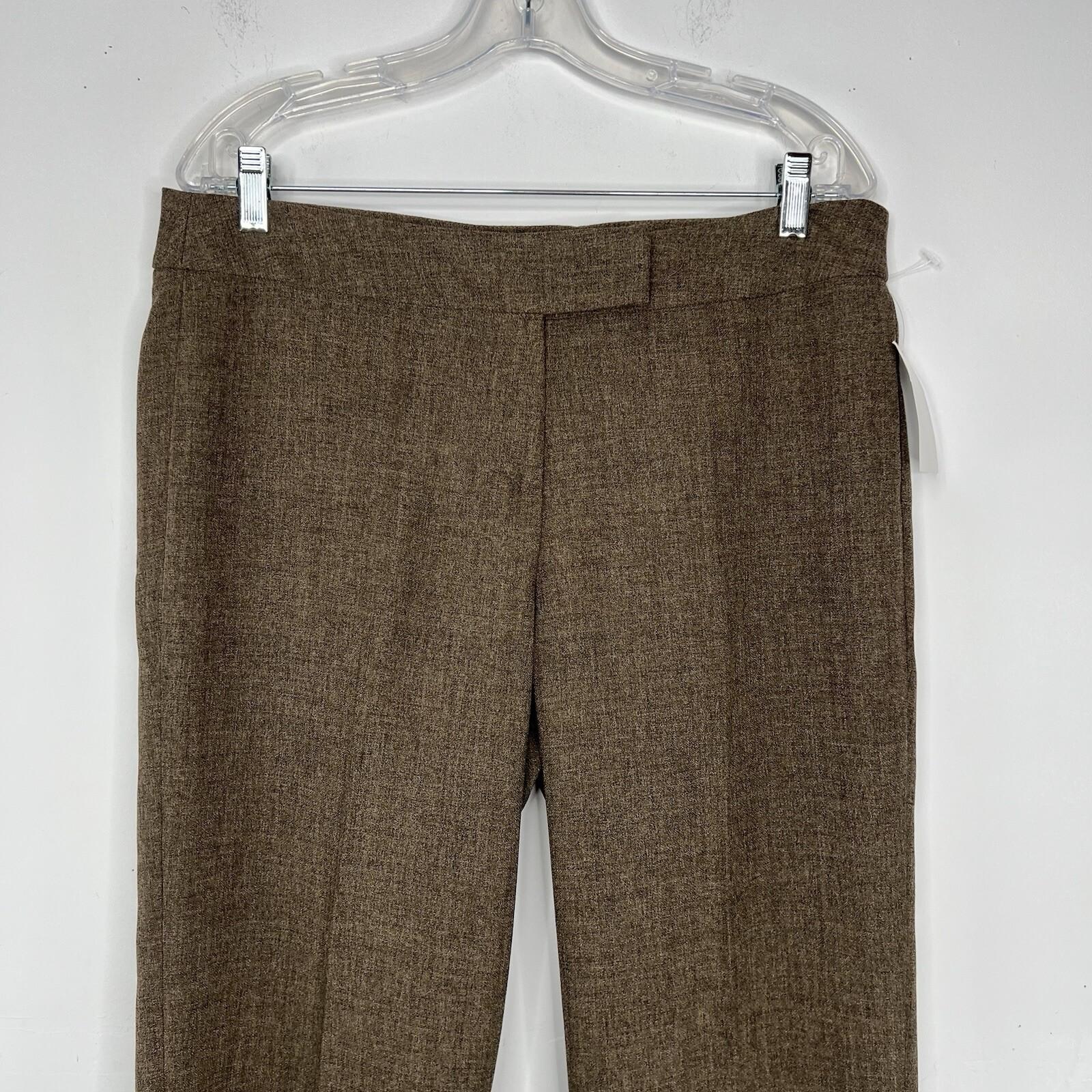 10-3501.jpg Larry Levine Polyester Rayon Spandex Pant Suit 12 Camel Belted Business 2PC New