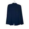NYDJ Polyester Cardigan Size 14 Commander Blue Shawl Collar Pockets Preppy