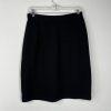 St John Basics By Marie Gray Tight Knit Stretch Skirt Size 6 Black Pencil Luxury