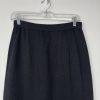 St John Basics By Marie Gray Tight Knit Stretch Skirt Size 6 Black Pencil Luxury