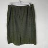 Le Suit Women Tweed Skirt Suit Size 14P Green Velvet Collar Lined Cocktail 2PC