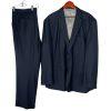 Vinci Men Suit 50XL Pants 45XLx33 Navy Blue Notch Lapel Designed In Italy 2PC