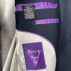 Vinci Men Suit 50XL Pants 45XLx33 Navy Blue Notch Lapel Designed In Italy 2PC