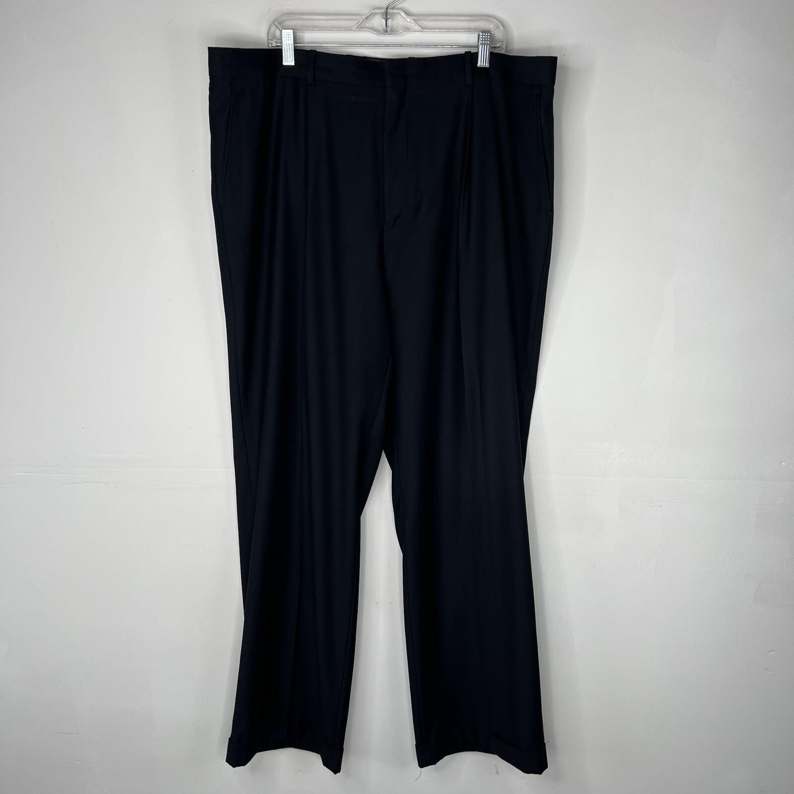 Vinci Men Suit 50XL Pants 45XLx33 Navy Blue Notch Lapel Designed In Italy 2PC