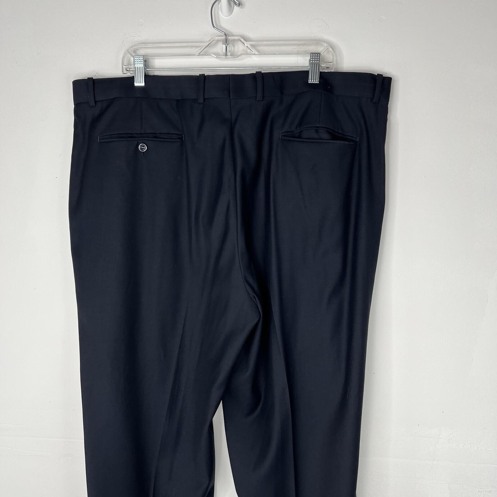 Vinci Men Suit 50XL Pants 45XLx33 Navy Blue Notch Lapel Designed In Italy 2PC