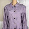 Adele Simpson Vintage Linen Blend Dress 14 Purple Classic Long Sleeves Pockets