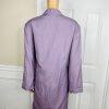 Adele Simpson Vintage Linen Blend Dress 14 Purple Classic Long Sleeves Pockets