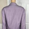 Adele Simpson Vintage Linen Blend Dress 14 Purple Classic Long Sleeves Pockets