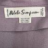 Adele Simpson Vintage Linen Blend Dress 14 Purple Classic Long Sleeves Pockets