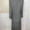 Carissimo Polyester Viscose Faux Fur Skirt Suit Top 14 Black White  Cocktail 3PC