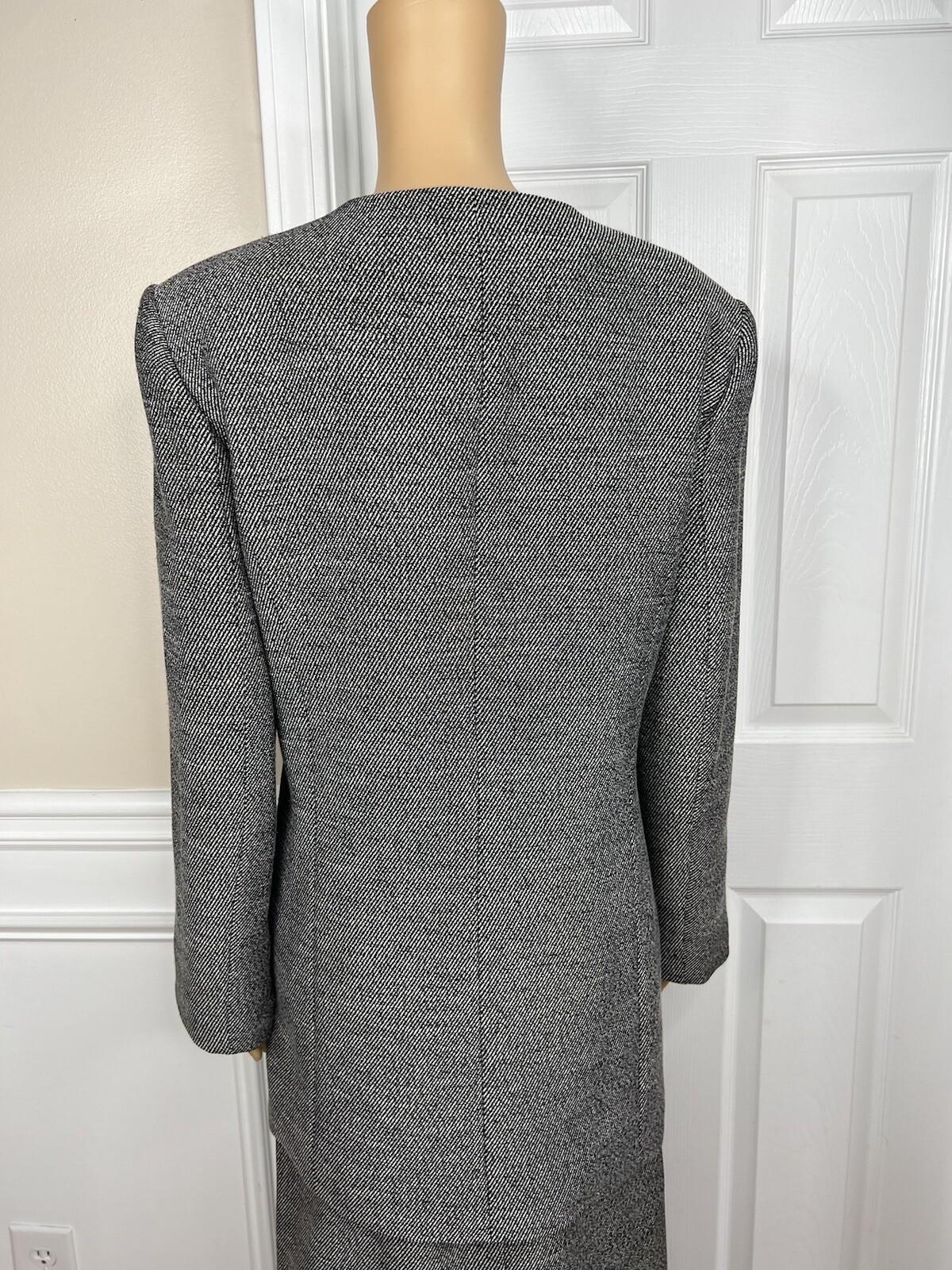 Carissimo Polyester Viscose Faux Fur Skirt Suit Top 14 Black White  Cocktail 3PC