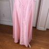 10-3582.jpg TADASHI Women Vintage Maxi Nylon Lycra Pink Sleeveless Formal Dress Size L