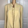10-3588.jpg LE SUIT 3PC Butter Yellow Polyester Lined Cocktail Skirt Suit Size 16P
