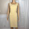10-3589.jpg LE SUIT 3PC Butter Yellow Polyester Lined Cocktail Skirt Suit Size 16P