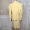 10-3593.jpg LE SUIT 3PC Butter Yellow Polyester Lined Cocktail Skirt Suit Size 16P