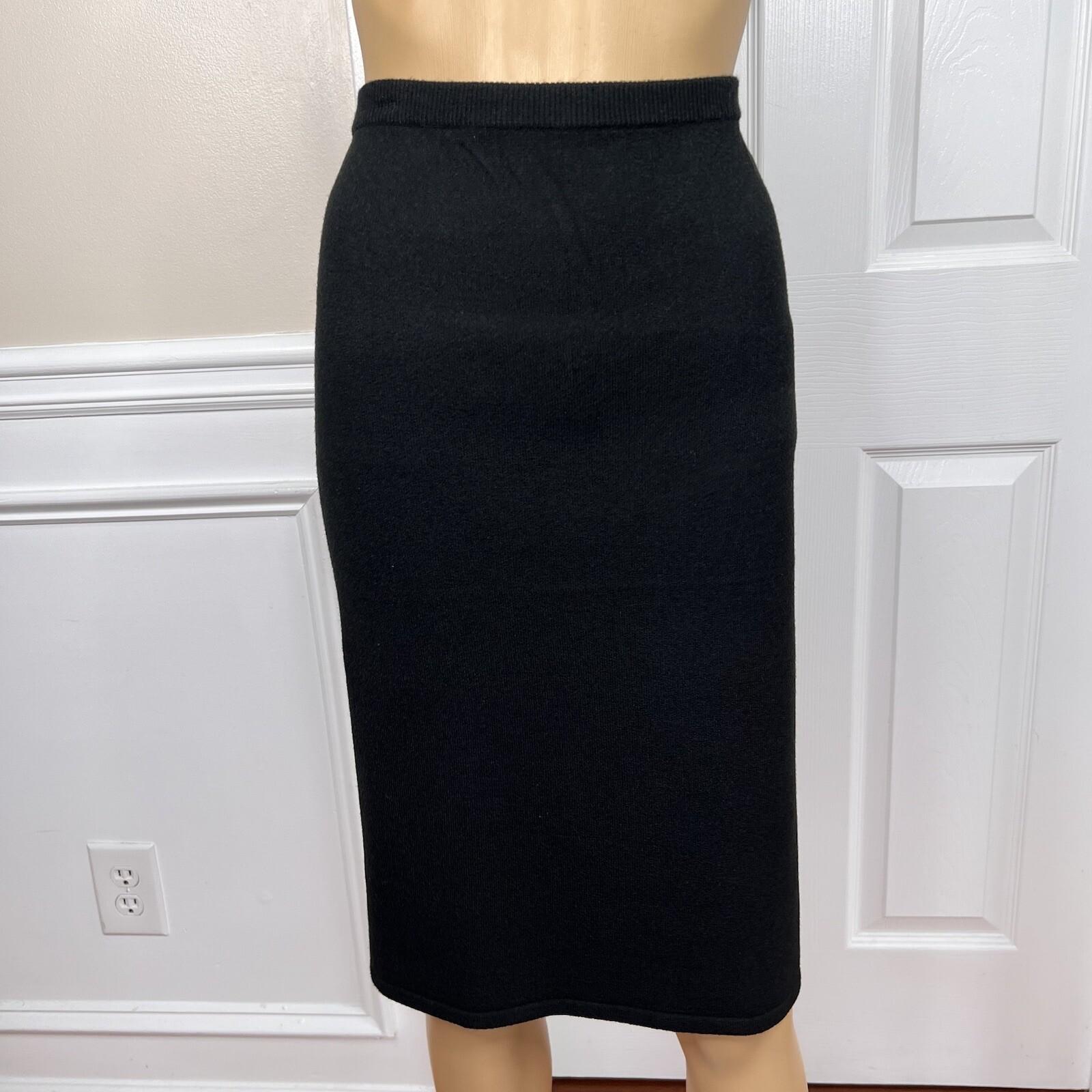 New KASPER AND CO Women Black Knit Stretch Cocktail Skirt Size XL