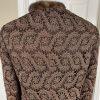 Lily &Taylor Sapphire Collection Metallic Lace Skirt Suit 22 Brown Open Front