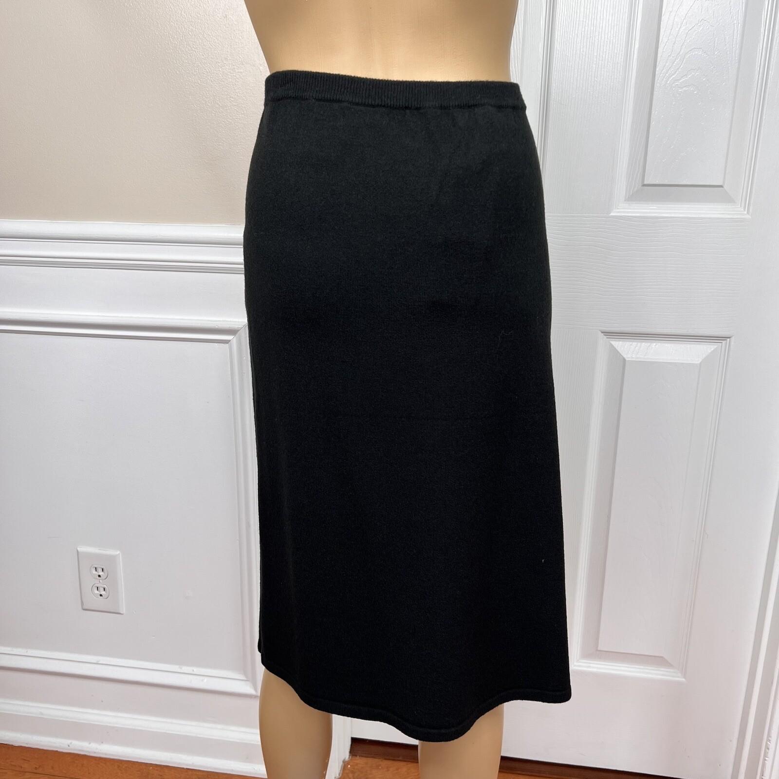 New KASPER AND CO Women Black Knit Stretch Cocktail Skirt Size XL