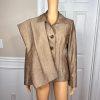 KASPER Women 2PC Brown Polyester Lined Career Pant Suit Size 8