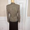 KASPER 3PC Brown Gold Beige Tweed Polyester Lined Cocktail Skirt Suit Top Size 6