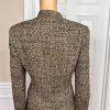 KASPER 3PC Brown Gold Beige Tweed Polyester Lined Cocktail Skirt Suit Top Size 6