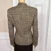 KASPER 3PC Brown Gold Beige Tweed Polyester Lined Cocktail Skirt Suit Top Size 6