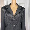 MOSHITA COUTURE Women 1PC Black Beaded Polyester Lined Blazer Size 16
