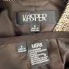 KASPER 3PC Brown Gold Beige Tweed Polyester Lined Cocktail Skirt Suit Top Size 6