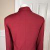 OSCAR DELLA RENTA Women Viscose Wool Stretch Lined Leather Trim Blazer Size 12