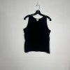 Armani Collezioni Women Silk Sleeveless Tank Top Blouse Size 10 Black Side Zip