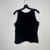 Armani Collezioni Women Silk Sleeveless Tank Top Blouse Size 10 Black Side Zip