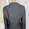 Rickie Freeman Teri Jon Silk Wool Skirt Suit 8 Sequin Feather Fringe  Lined 2PC